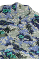 Vintage Aqua Scenic Hawaiian Shirt