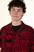 Red On Black Hawaiian Shirt (2000s)