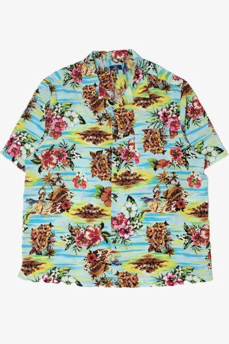 Hula Hibiscus Hawaiian Shirt 2396