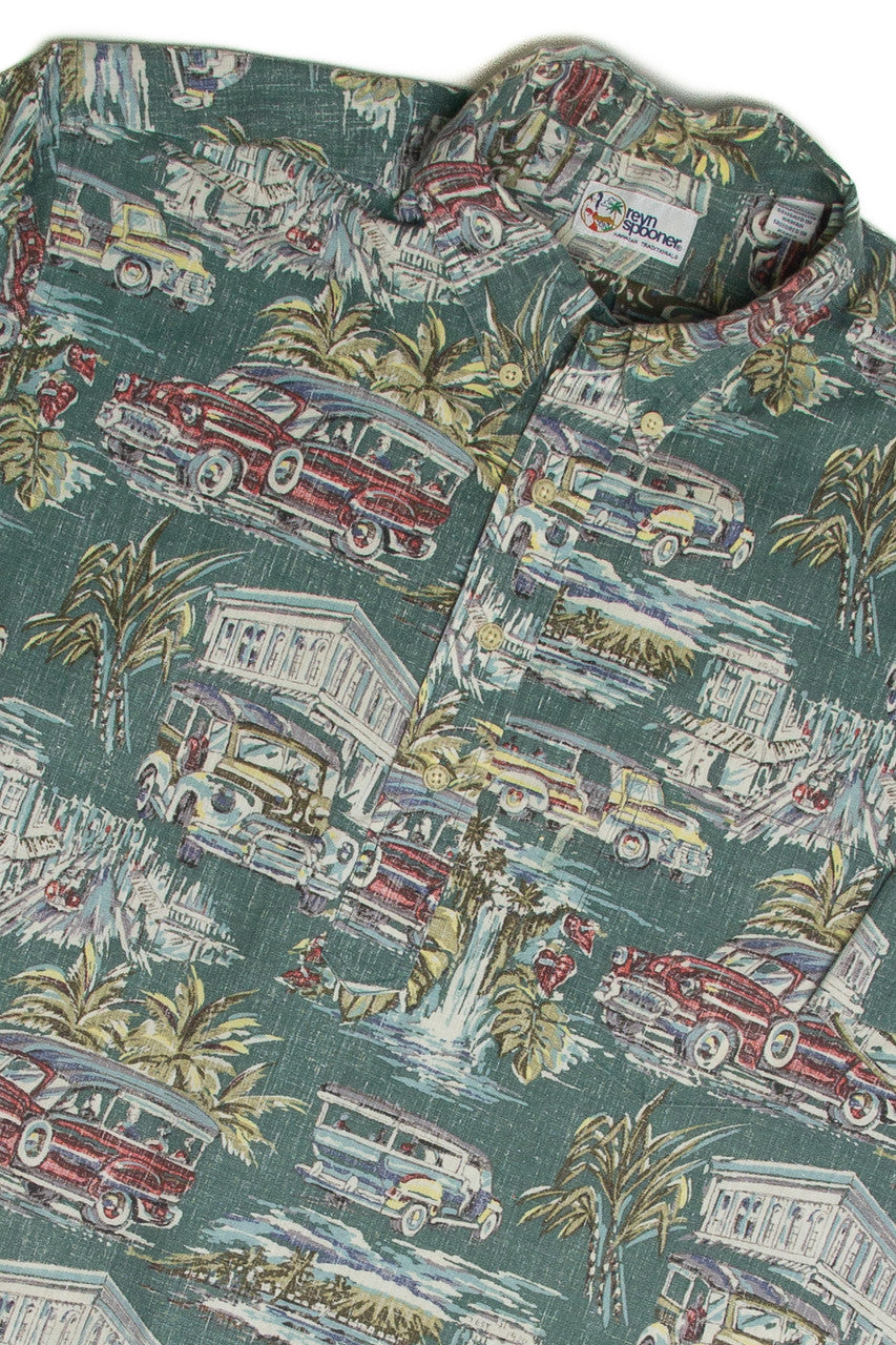 Vintage Street Scene Hawaiian Shirt