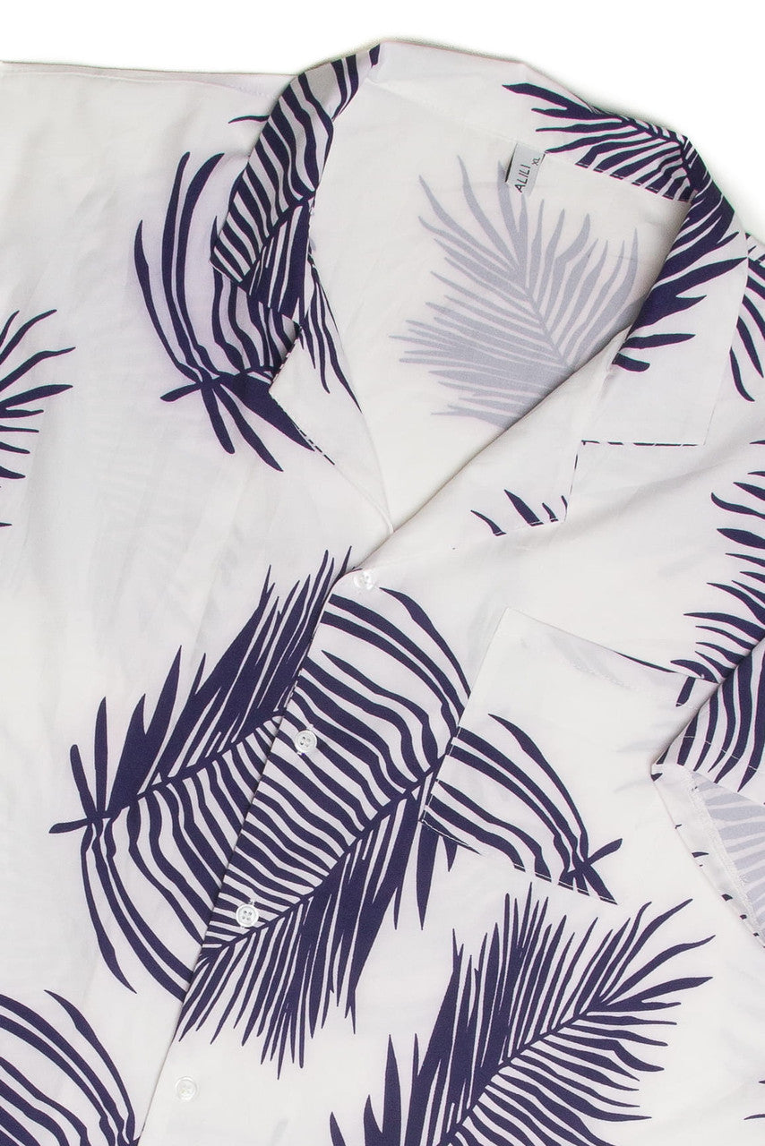 Vintage Simple White Hawaiian Shirt