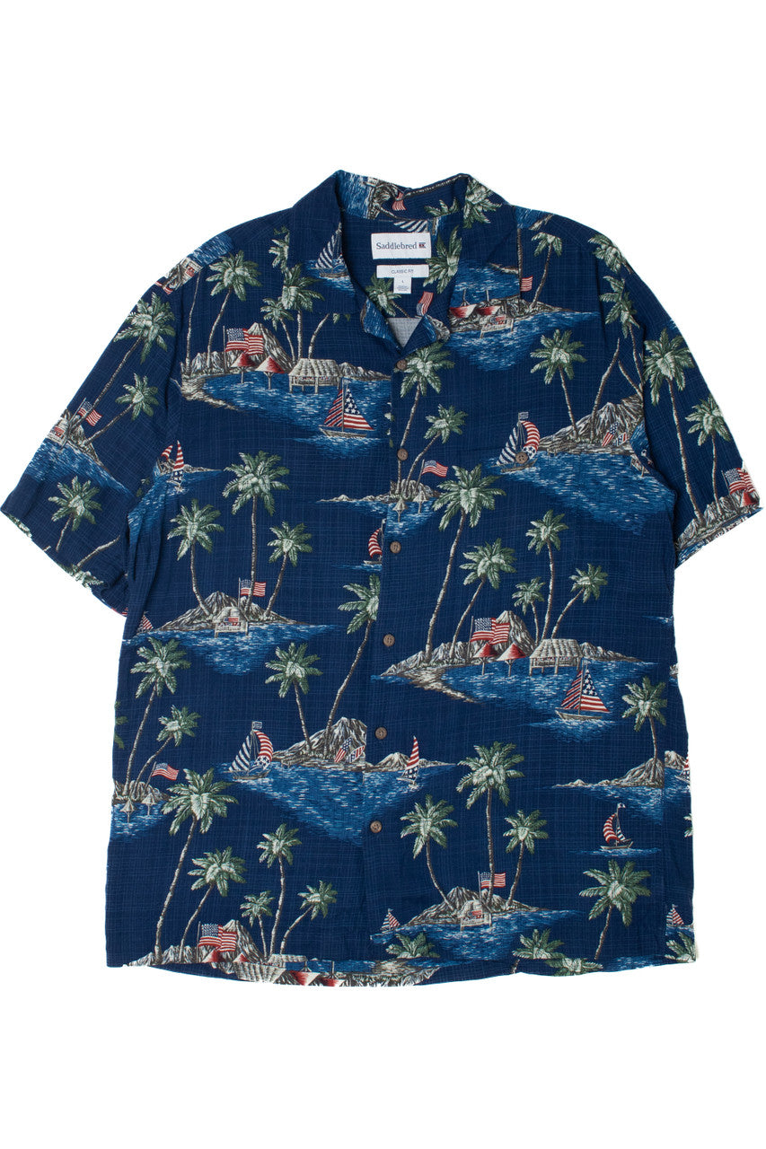 American Flag Sail Hawaiian Shirt