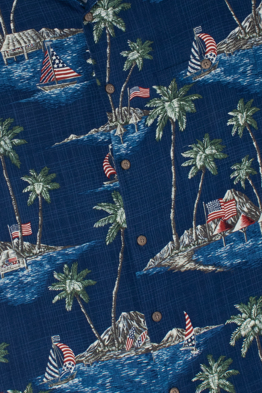 American Flag Sail Hawaiian Shirt