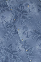 Blue Island Palm Tree Croft & Barrow Hawaiian Shirt