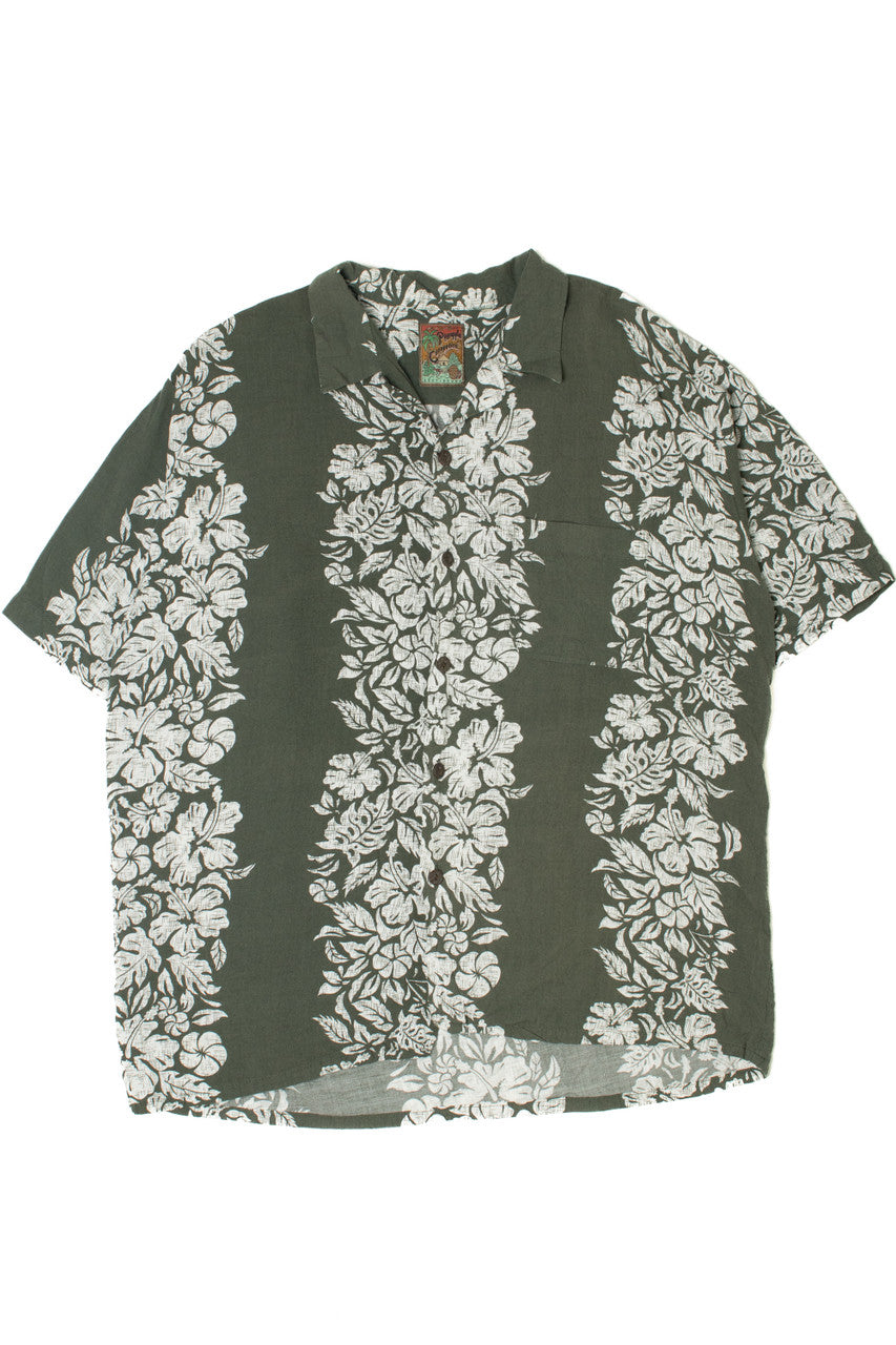 Sage Hibiscus Hawaiian Shirt 2424