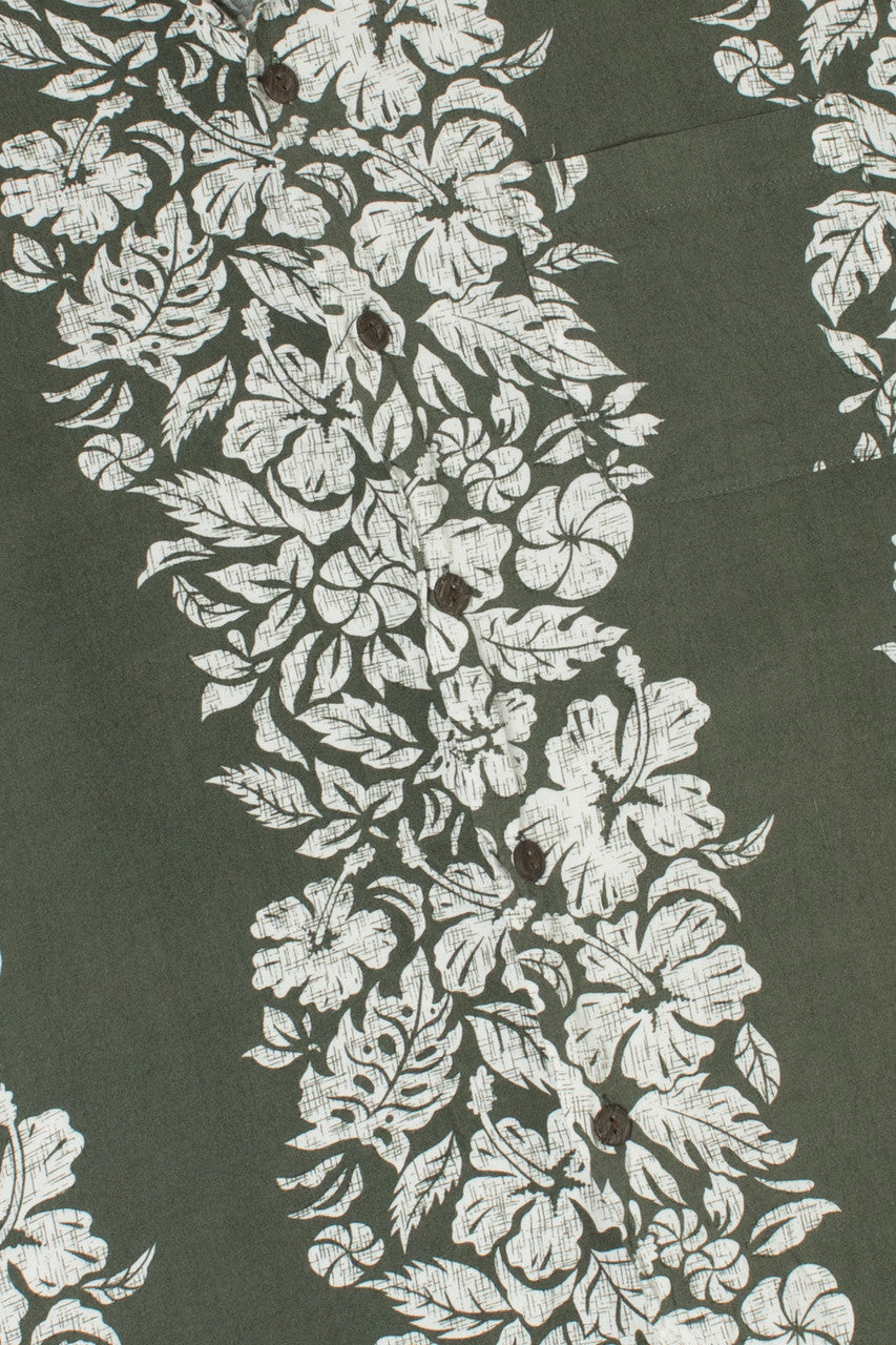 Sage Hibiscus Hawaiian Shirt 2424