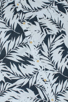 Blue Contrast Palm Leaf Hawaiian Shirt