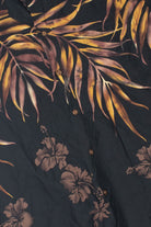 Black Palm & Hibiscus Hawaiian Shirt