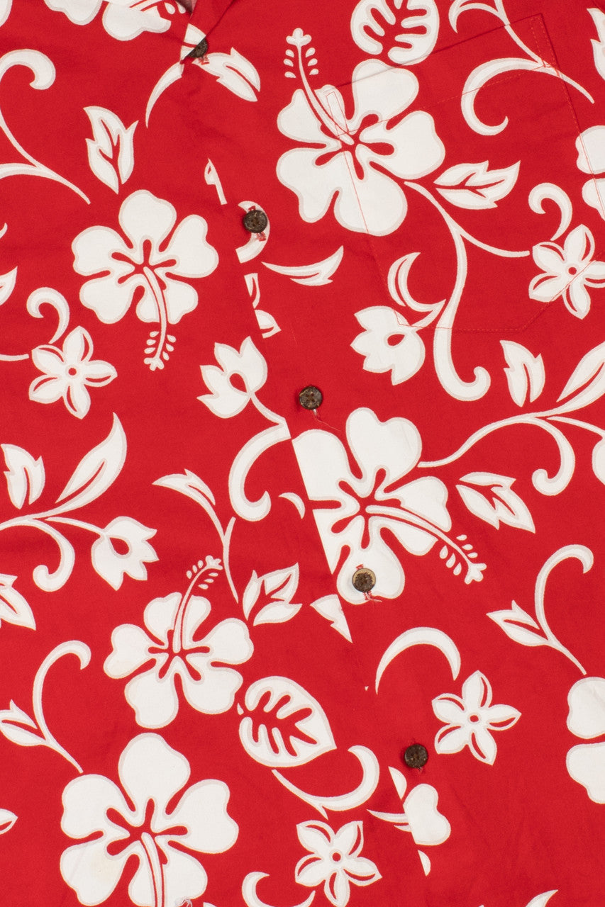 Red Hibiscus RJC Hawaiian Shirt