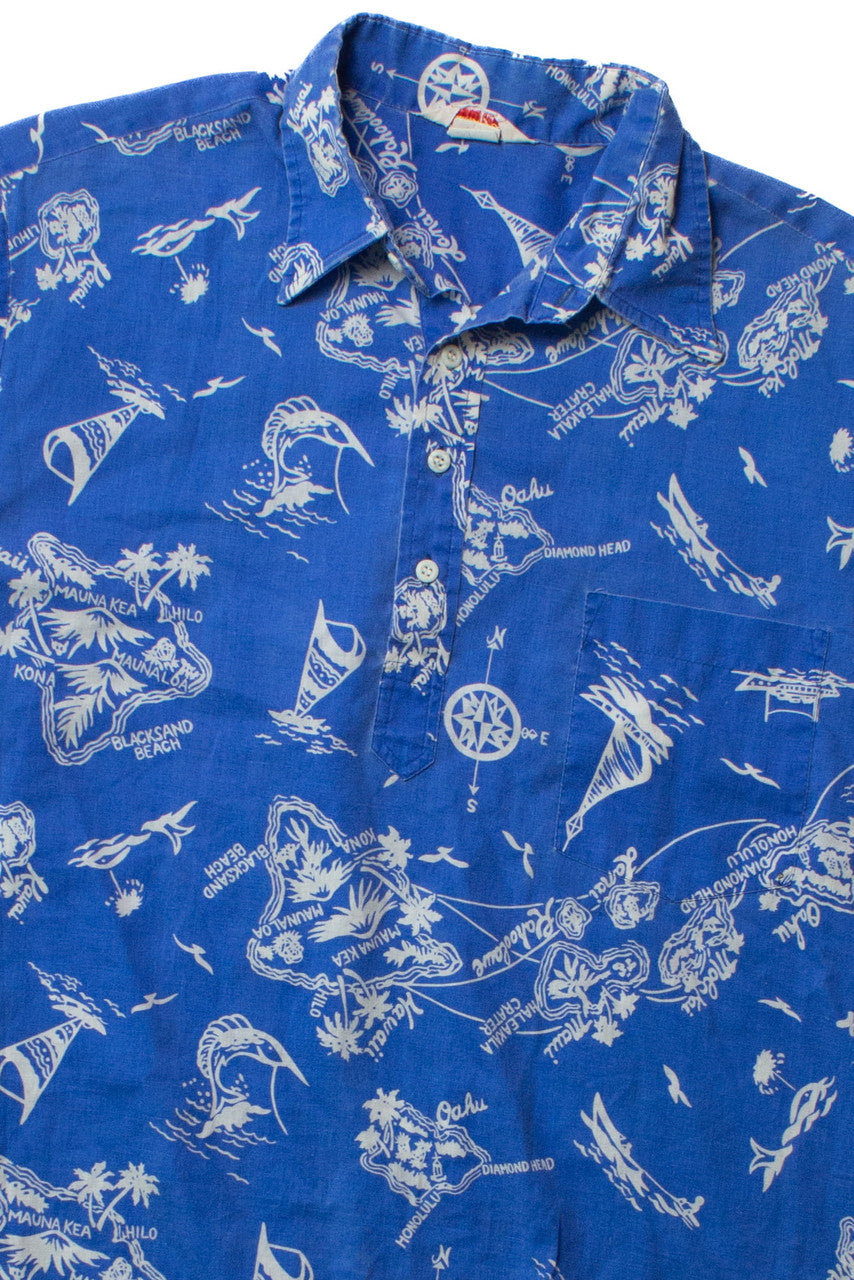 Vintage Fashions By Loke Pullover Hawaiian Shirt (1960s)