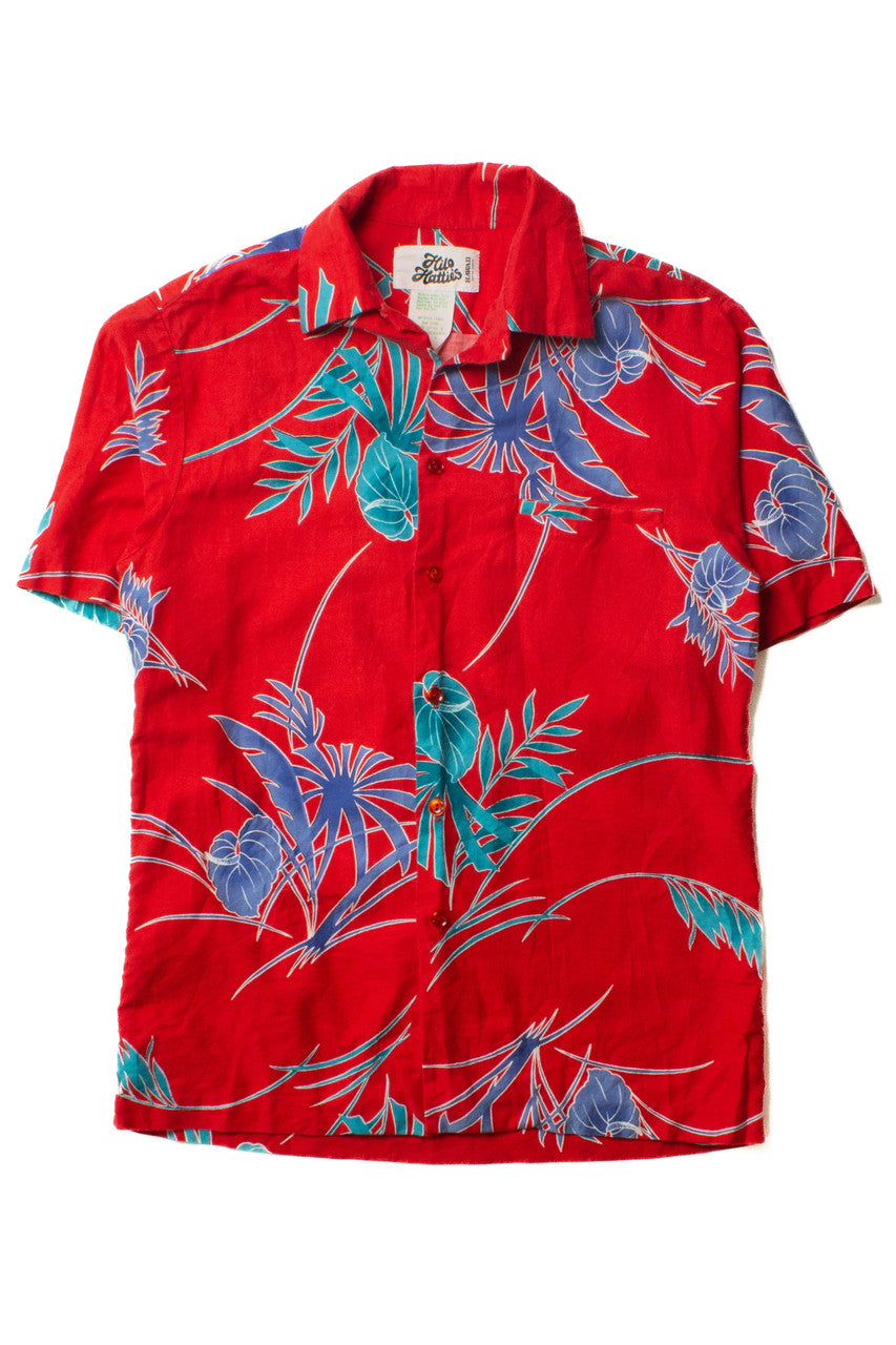 Vintage Red Hilo Hatties Hawaiian Shirt (1990s)