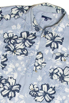Vintage Light Blue Hibiscus Hawaiian Shirt