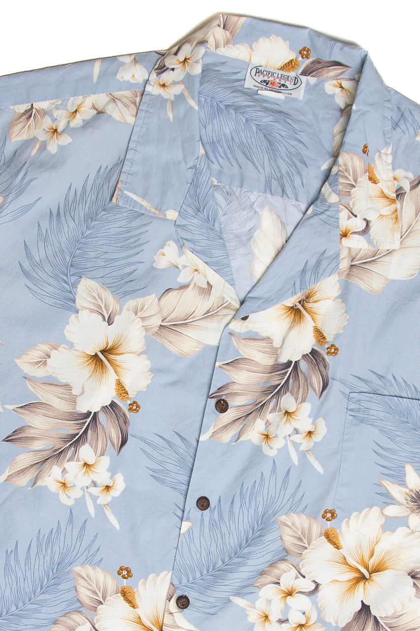 Vintage Pacific Legend Light Blue Floral Hawaiian Shirt – Ragstock