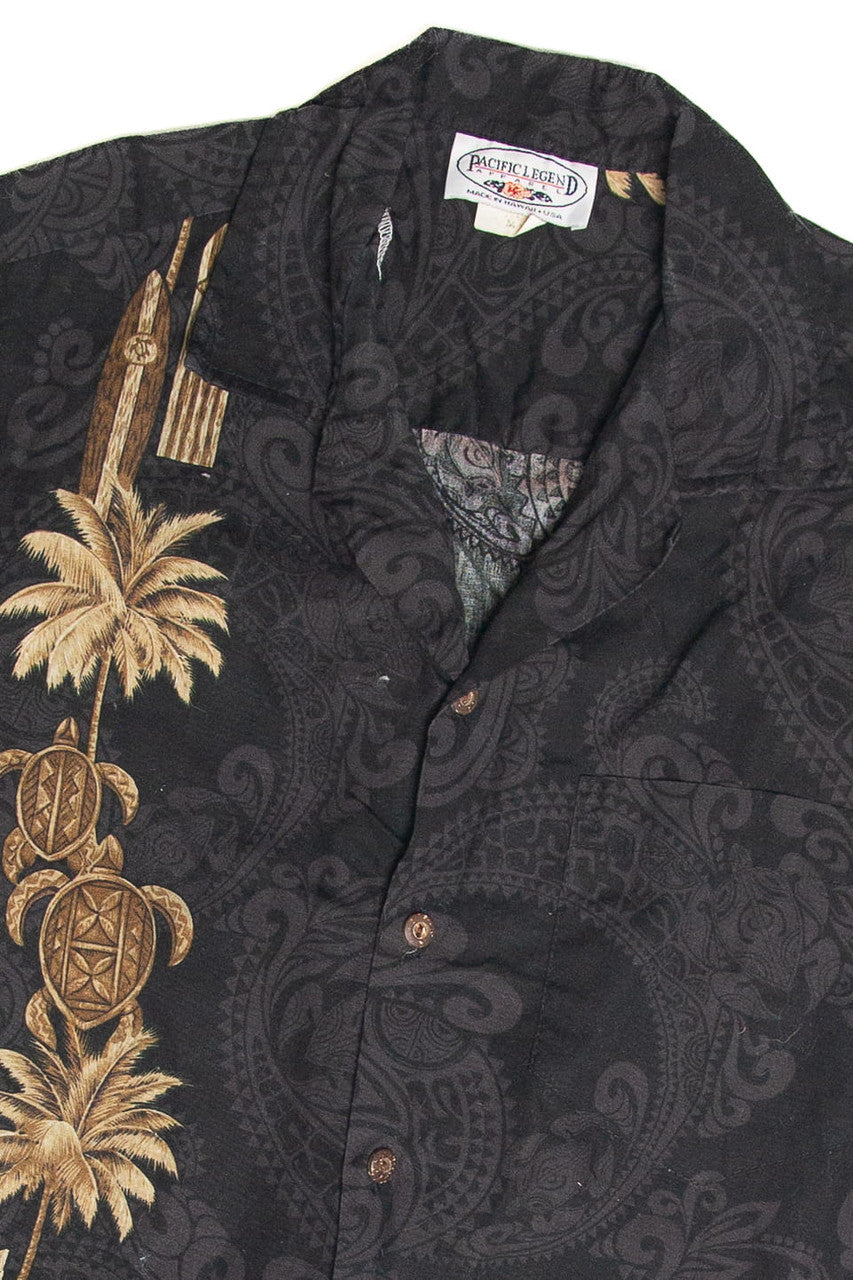 Vintage Black Pacific Legend Hawaiian Shirt