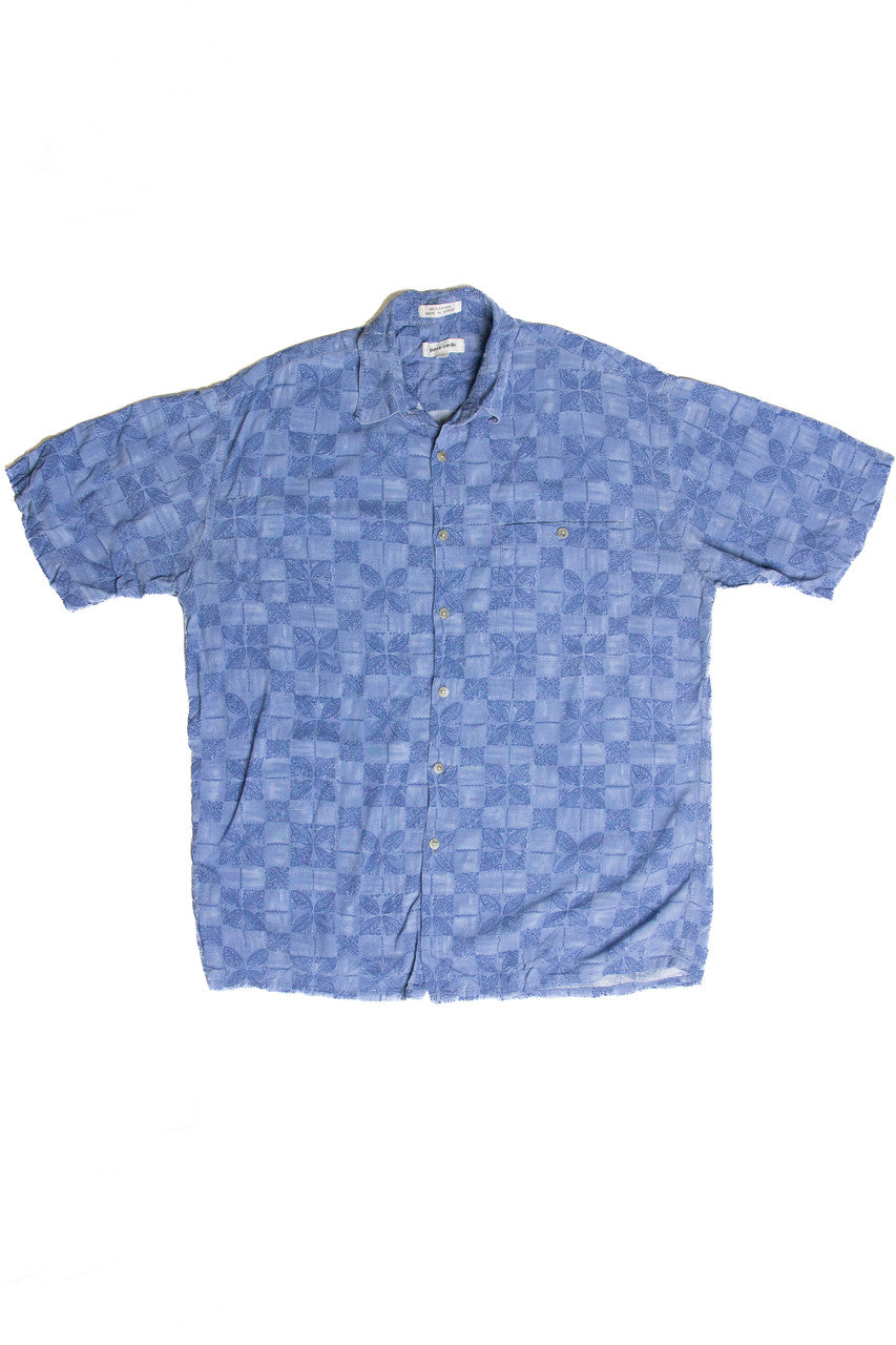 Vintage Pierre Cardin Blue Hawaiian Shirt