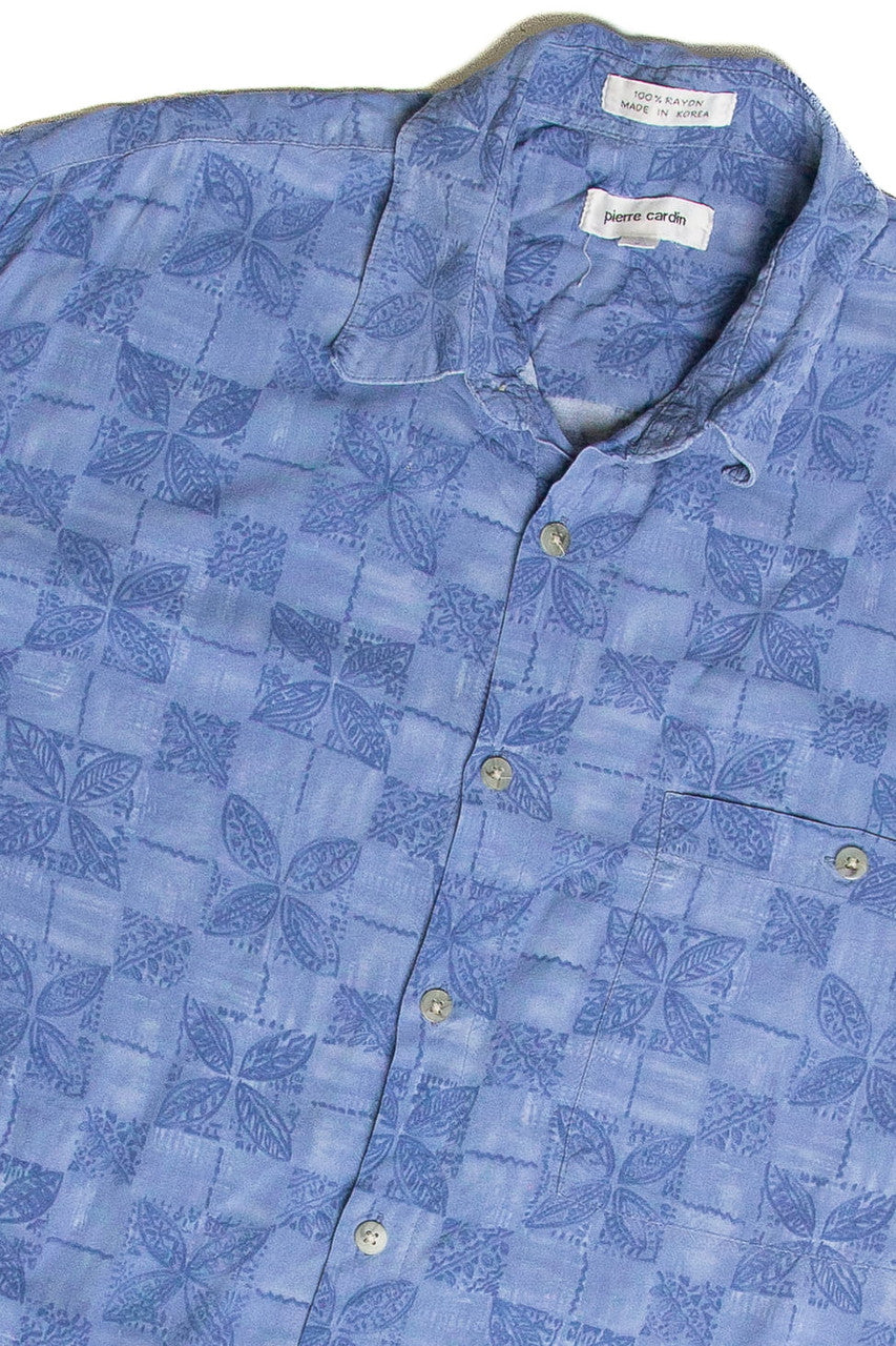 Vintage Pierre Cardin Blue Hawaiian Shirt