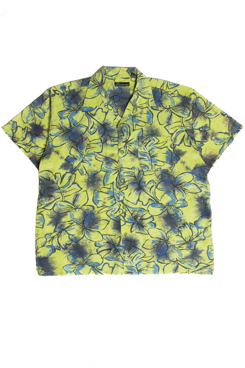 No Boundaries Green Hawaiian Shirt
