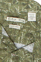 Vintage Batik Bay Olive Green Hawaiian Shirt 