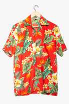 Red & Green Floral Hawaiian Shirt (2000s)