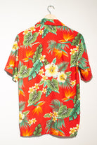Red & Green Floral Hawaiian Shirt (2000s)