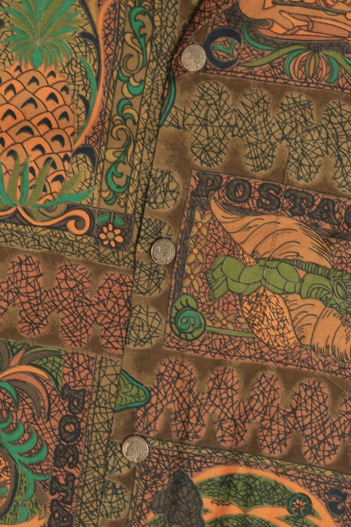 Rare Vintage Hawaiian Shirt With Loop Collar Andrade Resort Shops