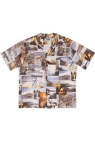 Vintage Rare Fumi's Photo Collage Aloha Hawaiian Shirt 1940s 1950s