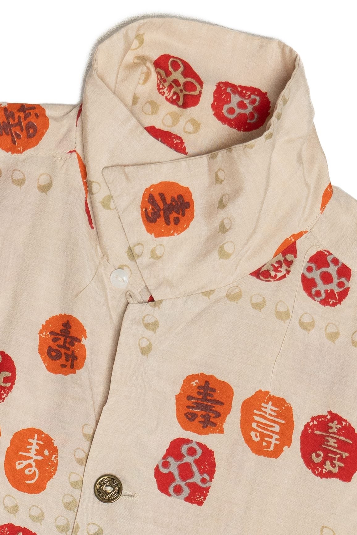 Vintage Rare Long Sleeve Hawaiian Shirt With Loop Collar Hookano Brand Made In Hawaii 40/50s