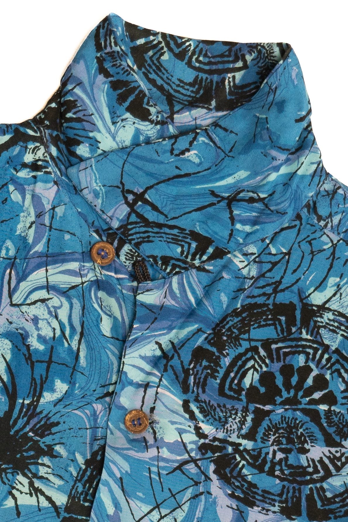 Rare Vintage Hawaiian Shirt With Loop Collar Pilgrim Made And Styled In California 40/50s