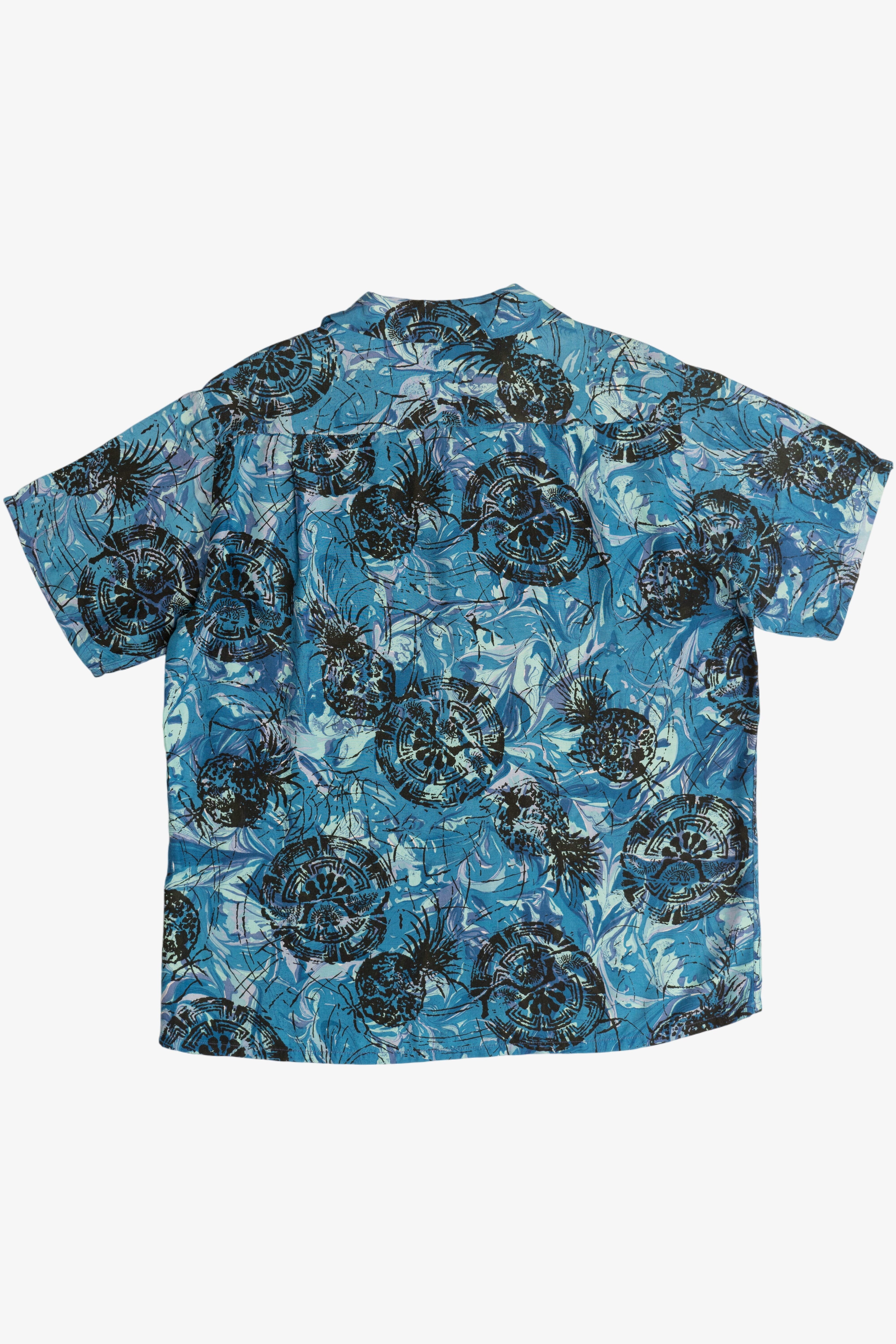 Rare Vintage Hawaiian Shirt With Loop Collar Pilgrim Made And Styled In California 40/50s