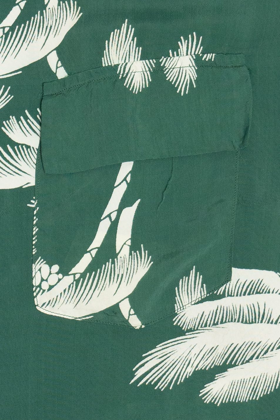 Rare Vintage Hawaiian Shirt With Loop Collar And Double Pockets Balsam 40/50s