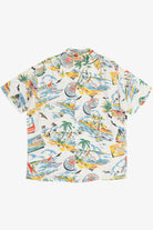 Rare Vintage Hawaiian Shirt With Loop Collar Jantzen Bermuda Court Hotel Made In USA 40/50s