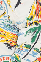 Rare Vintage Hawaiian Shirt With Loop Collar Jantzen Bermuda Court Hotel Made In USA 40/50s