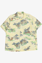 Rare Vintage Hawaiian Shirt With Loop Collar McGregor Made In USA Washable 40/50s