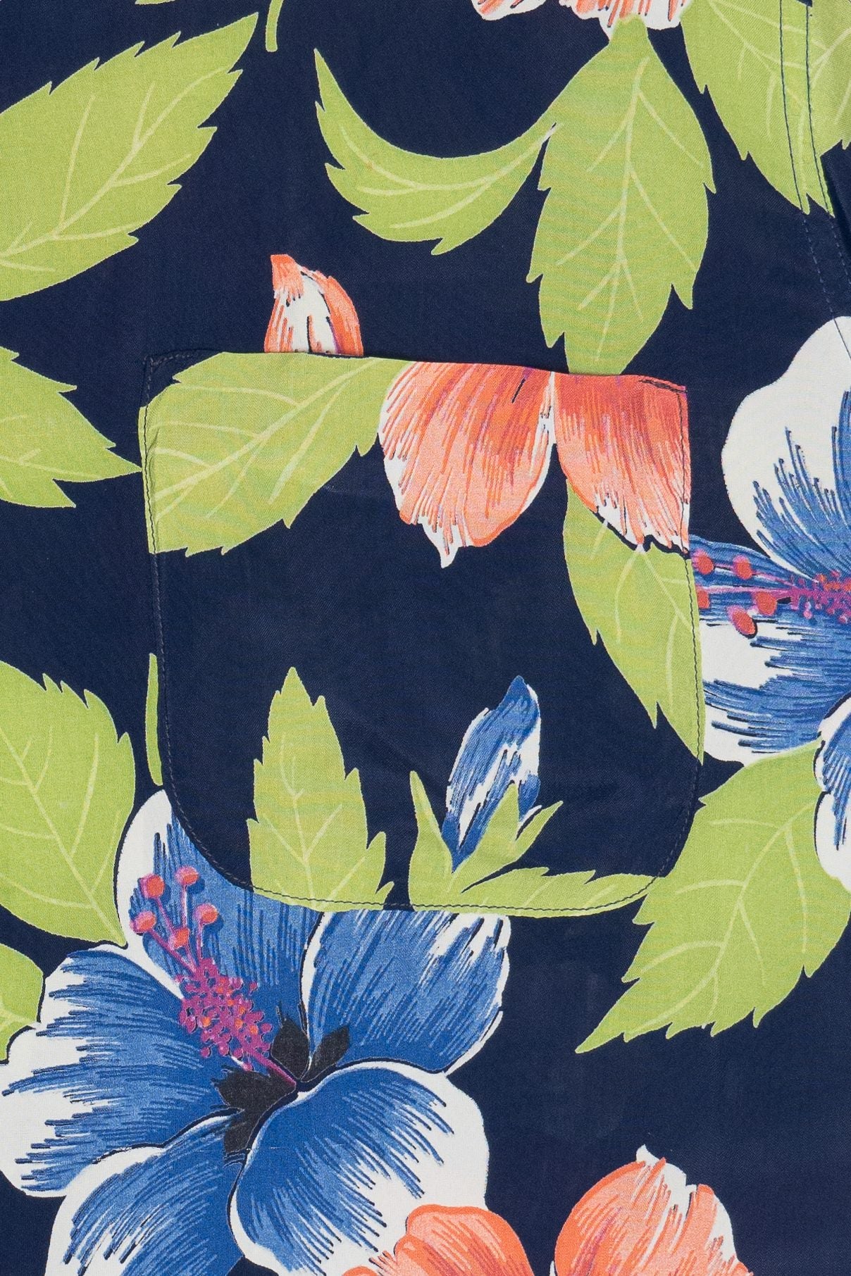 Rare Vintage Hawaiian Shirt With Loop Collar Ashfield By Duke Of Hollywood Co. 40/50s