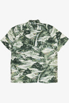 Rare Deadstock Vintage Crepe Hawaiian Shirt With Loop Collar Polynesian Sportswear Made In Hawaii 40/50s