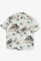 Rare Vintage Hawaiian Shirt With Loop Collar Kilohana Made In Hawaii 40/50s