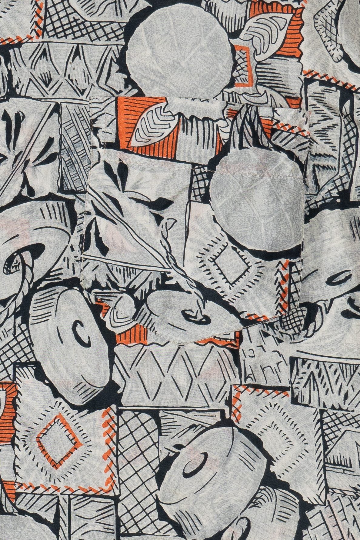 Rare Vintage Hawaiian Long Sleeve Shirt With Loop Collar Surf n Sand For Andrade Resort Shops 40/50s