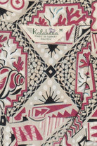 Rare Vintage Hawaiian Shirt With Loop Collar Kalakaua Made In Hawaii 40/50s