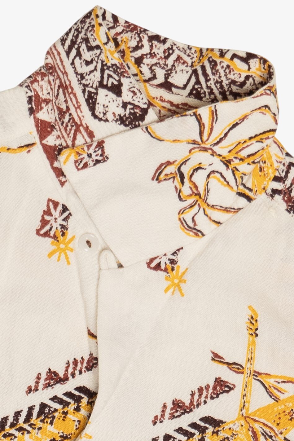 Rare Vintage Hawaiian Shirt With Loop Collar Tropicana Made In Honolulu 40/50s