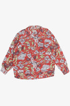 Rare Vintage Hawaiian Long Sleeve Shirt With Loop Collar And Double Pockets Campus Hollywood Styled 40/50s