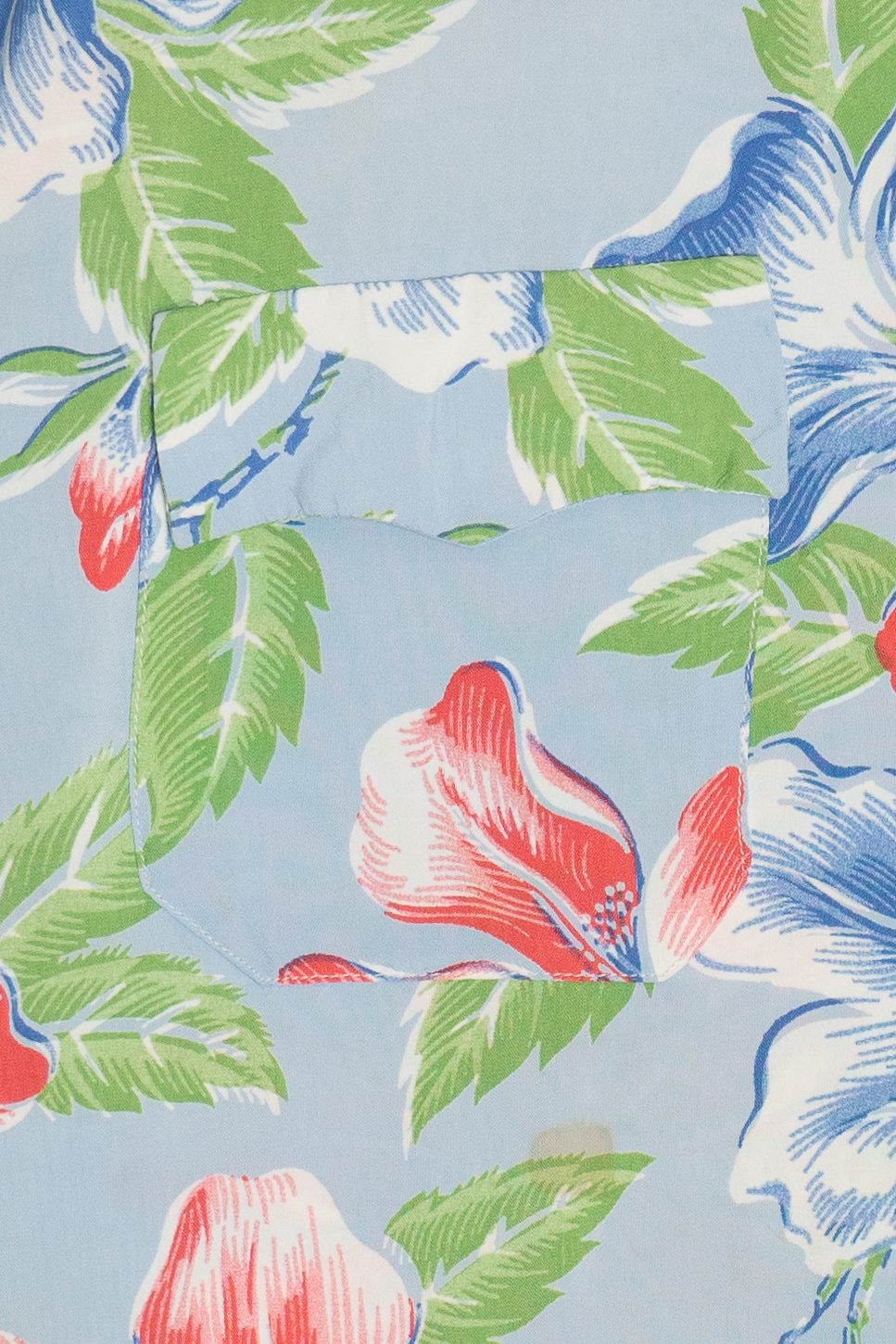 Rare Vintage Hawaiian Shirt With Loop Collar And Double Pockets Don Juan Of California 40/50s