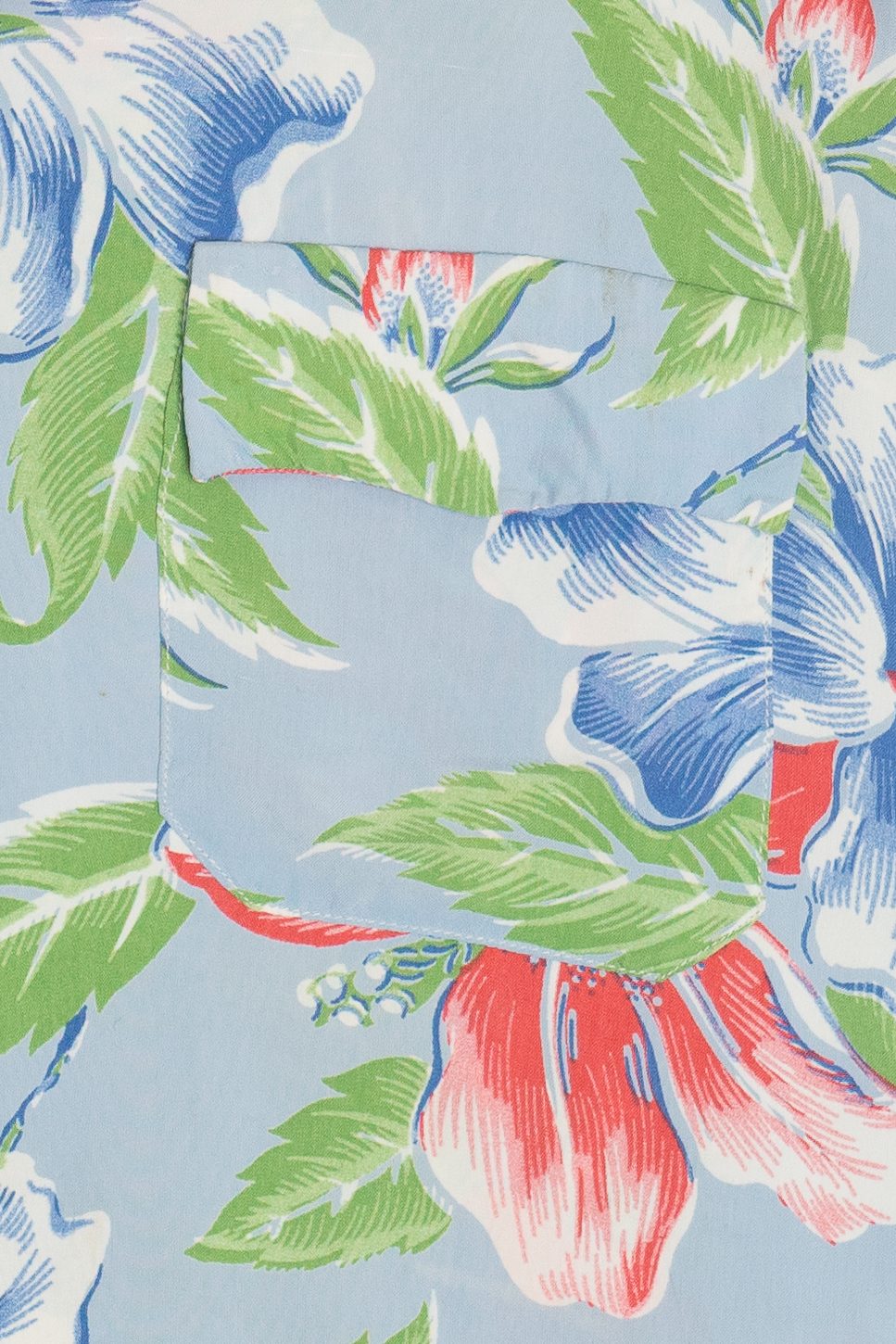 Rare Vintage Hawaiian Shirt With Loop Collar And Double Pockets Don Juan Of California 40/50s