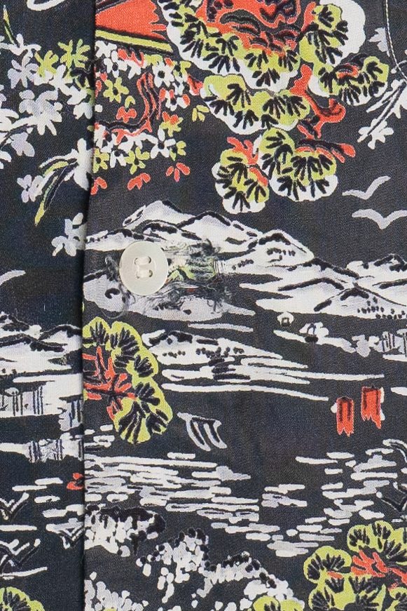 Rare Vintage Hawaiian Shirt With Loop Collar Cook's Cook Look 40/50s
