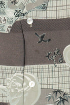 Rare Vintage Hawaiian Shirt With Loop Collar Hand Printed 40/50s