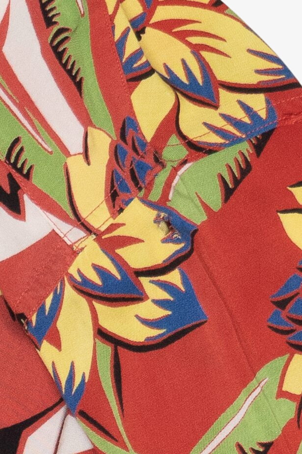 Rare Vintage Hawaiian Long Sleeve Loop Collar Double Pocket Kaynee California Styled 40/50s