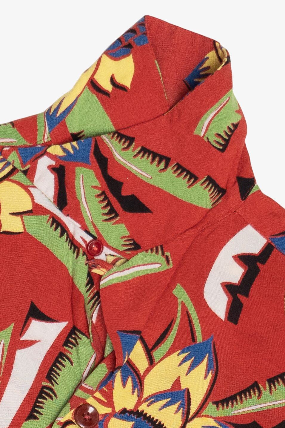 Rare Vintage Hawaiian Long Sleeve Loop Collar Double Pocket Kaynee California Styled 40/50s