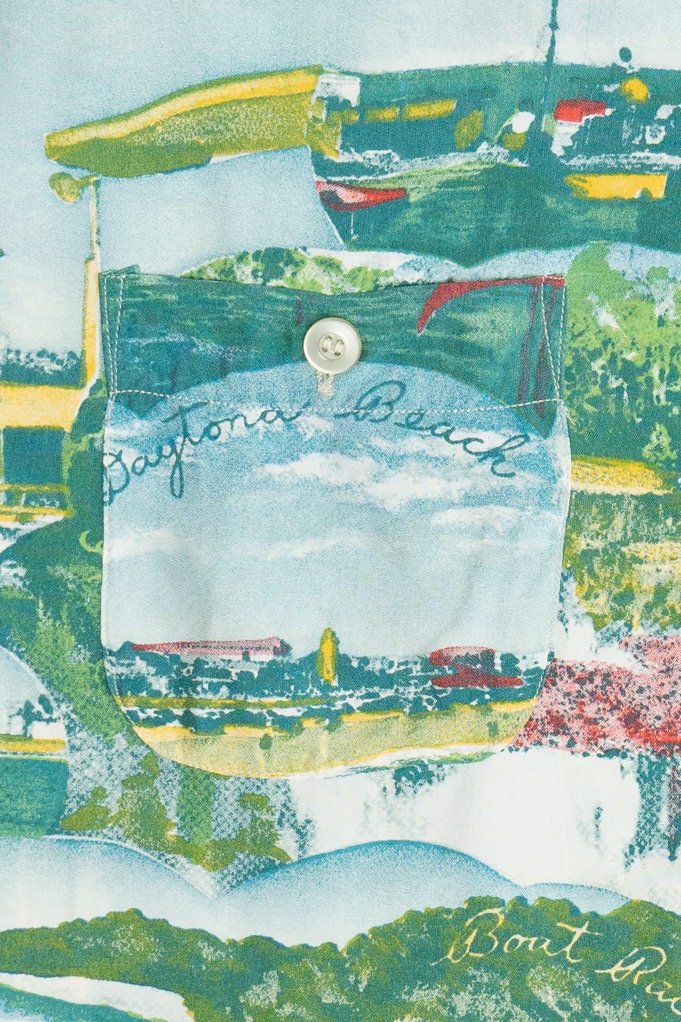 Rare Vintage Hawaiian Shirt With Loop Collar Washington "Dee Cee" 40/50s