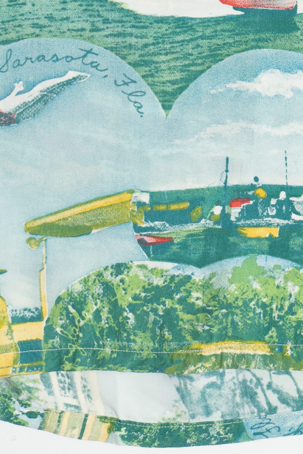 Rare Vintage Hawaiian Shirt With Loop Collar Washington "Dee Cee" 40/50s