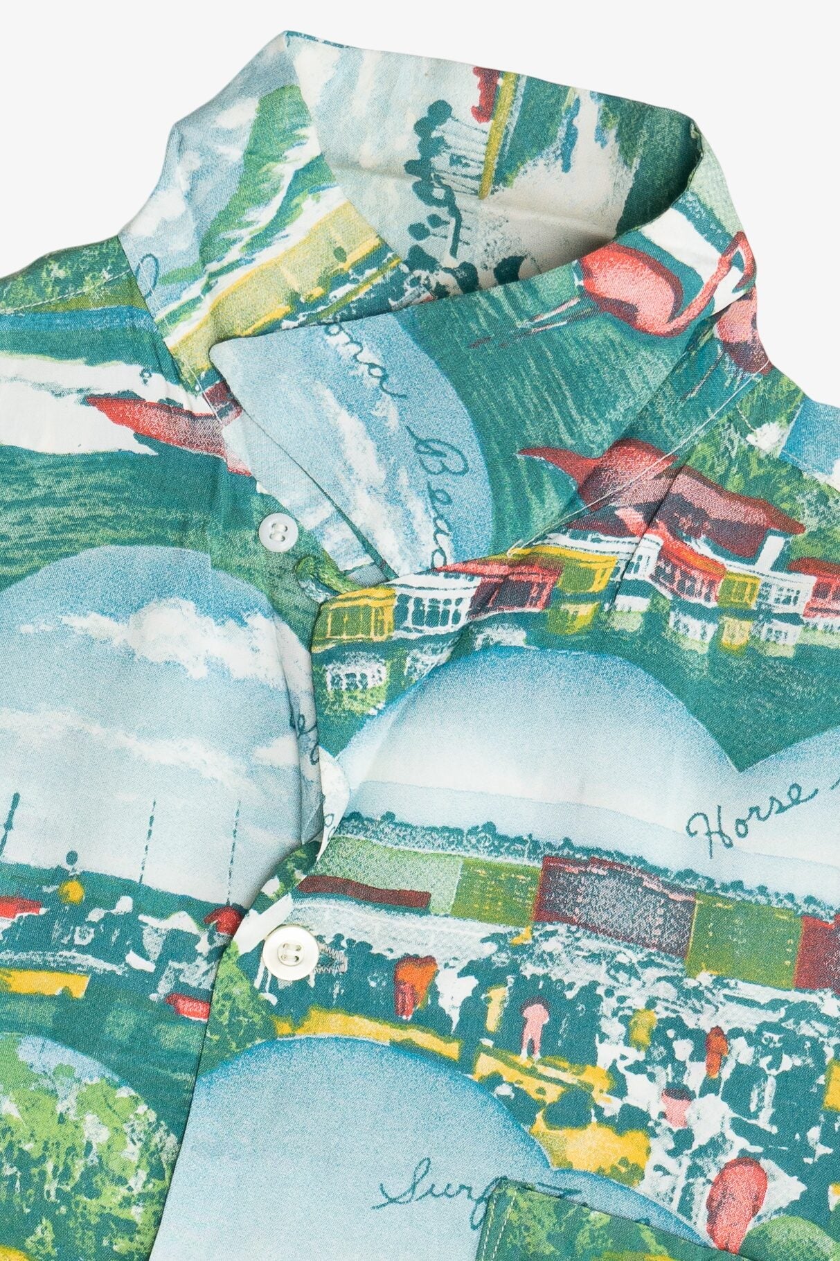 Rare Vintage Hawaiian Shirt With Loop Collar Washington "Dee Cee" 40/50s