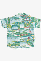 Rare Vintage Hawaiian Shirt With Loop Collar Washington "Dee Cee" 40/50s